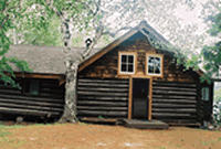 Photo of Joe Friday's cabin