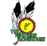 Two Feathers Longhouse Logo